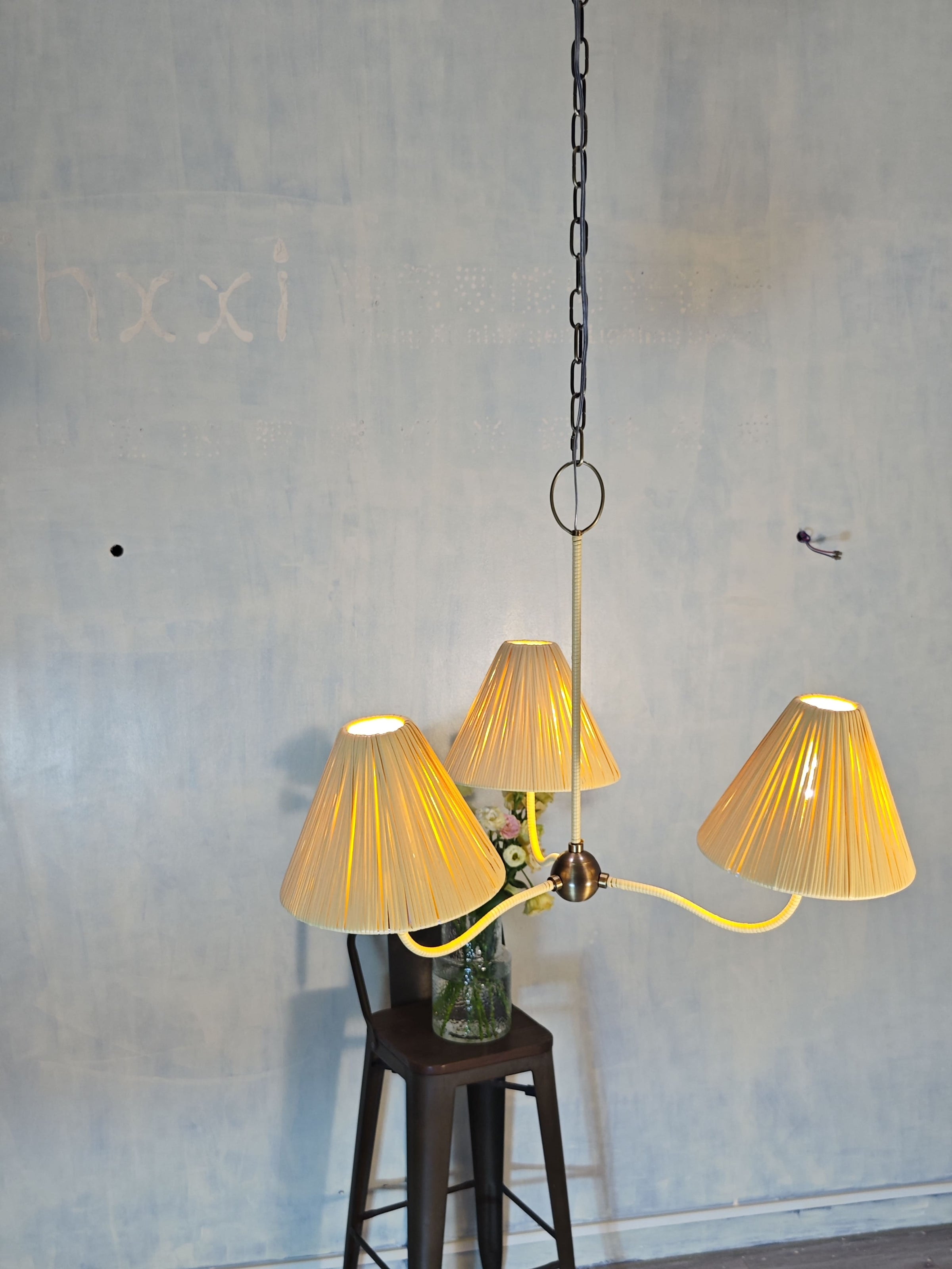 Delphine Rattan Chandelier