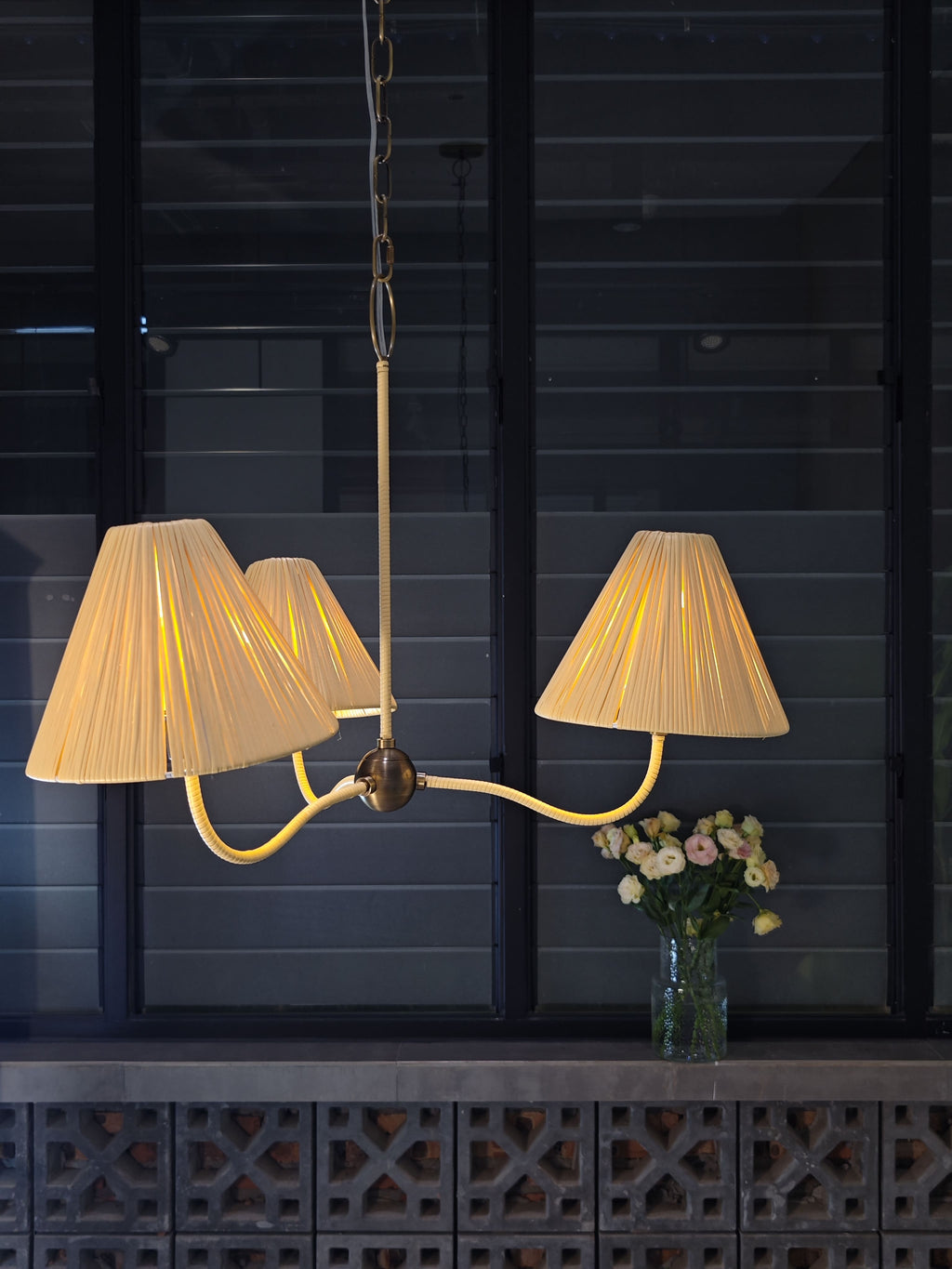 Delphine Rattan Chandelier