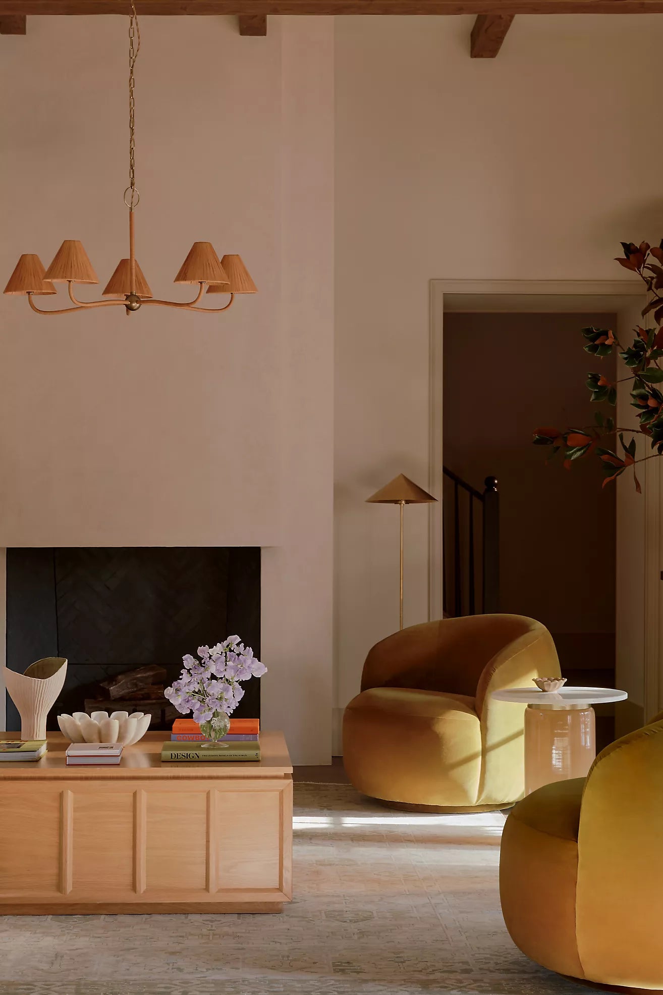 Delphine Rattan Chandelier