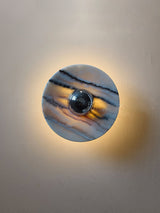 Banded Tan Agate Sconce