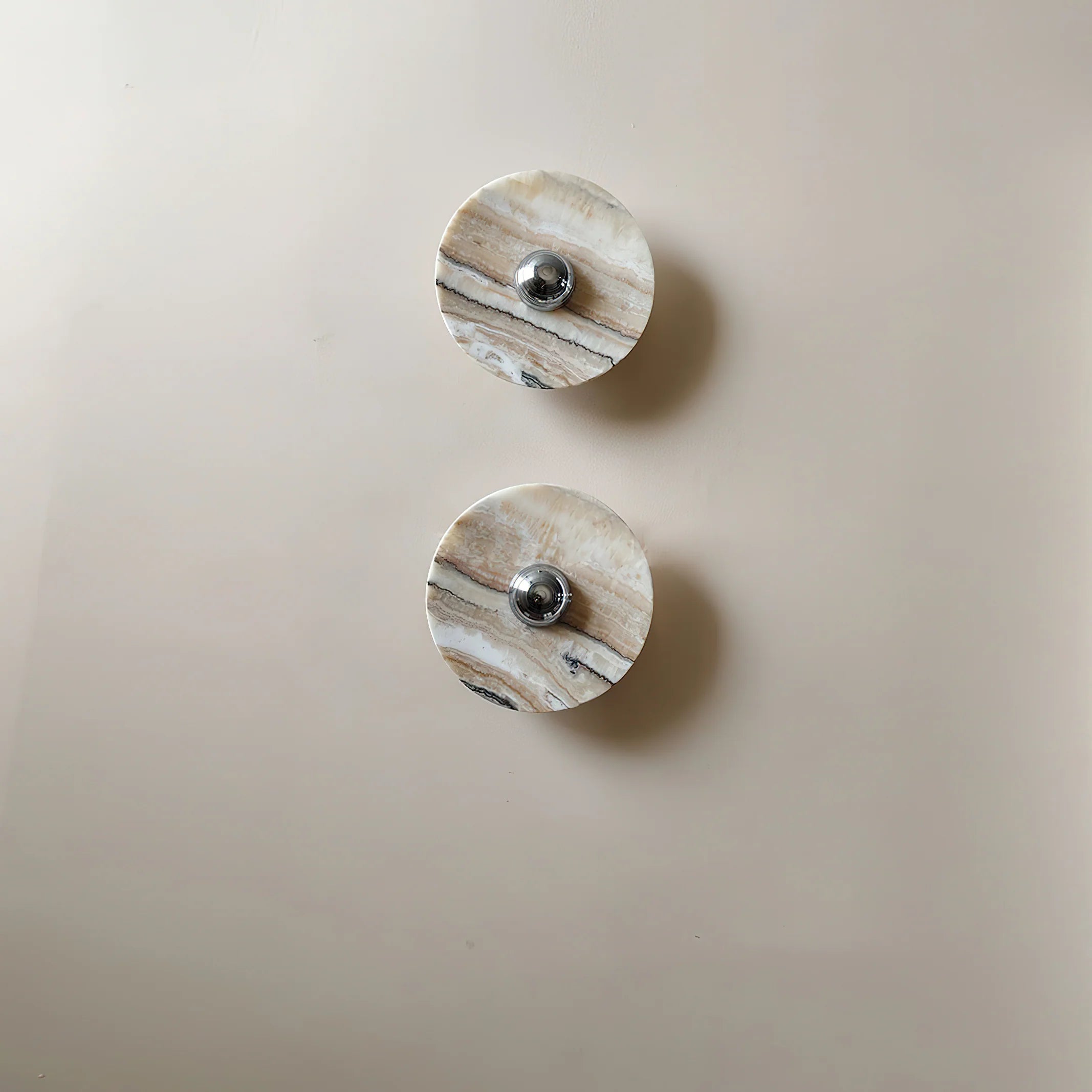 Banded Tan Agate Sconce