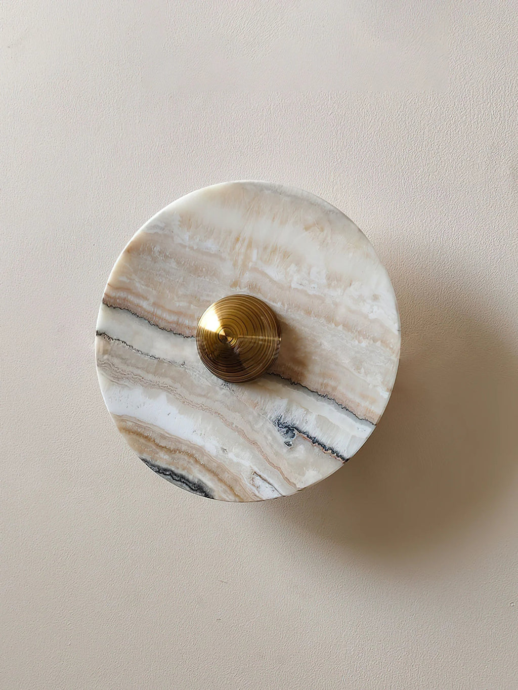 Banded Tan Agate Sconce