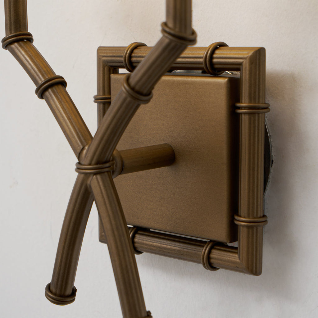Double Arm Bamboo Sconce