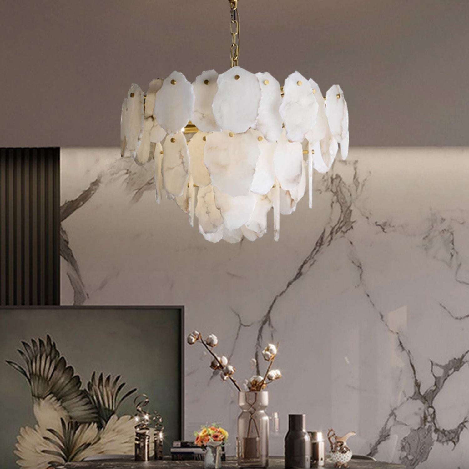 Esther Multiple Alabaster Chandelier