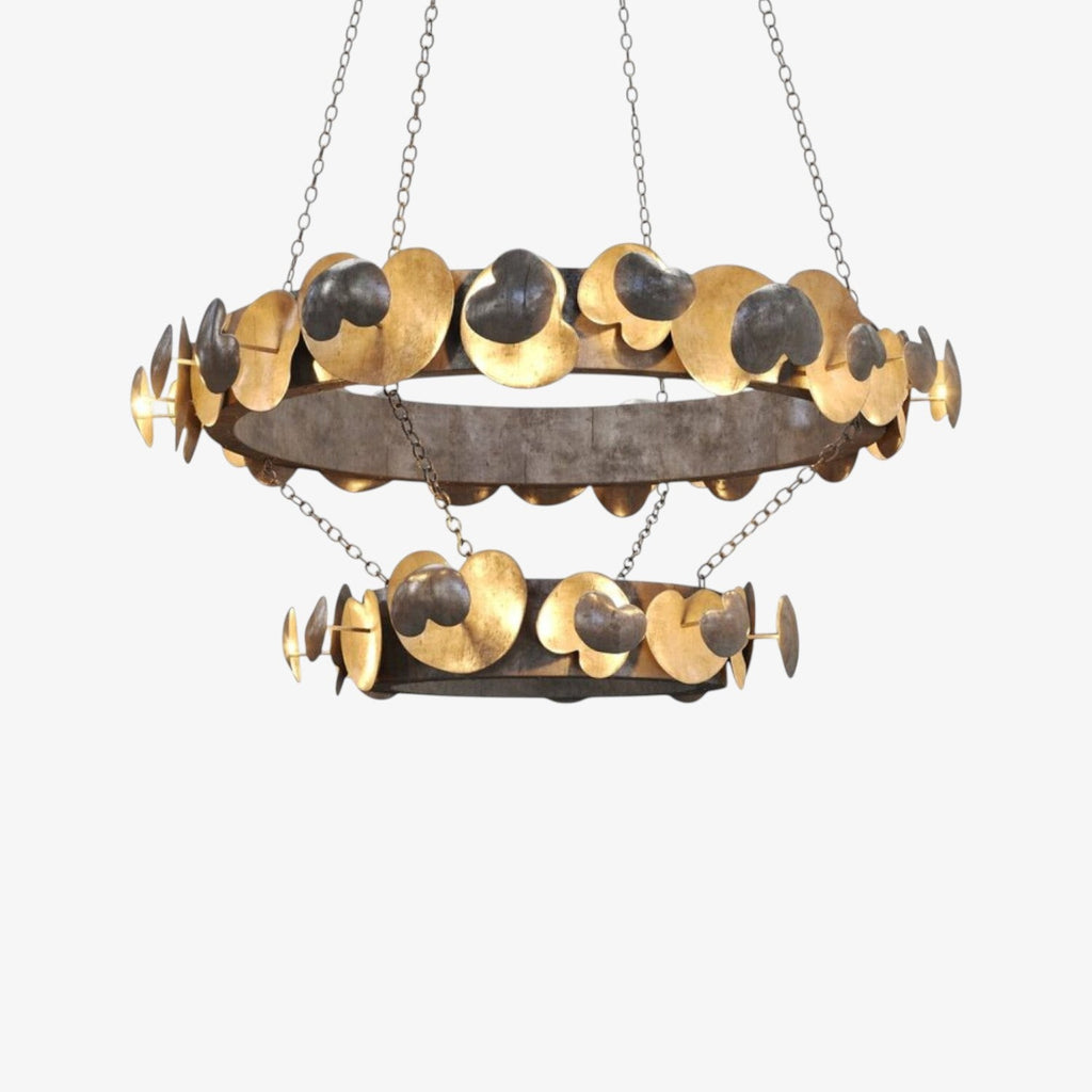 Eucalyptus Round Double Tier Chandelier