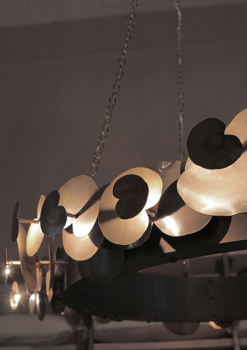 Eucalyptus Round Double Tier Chandelier