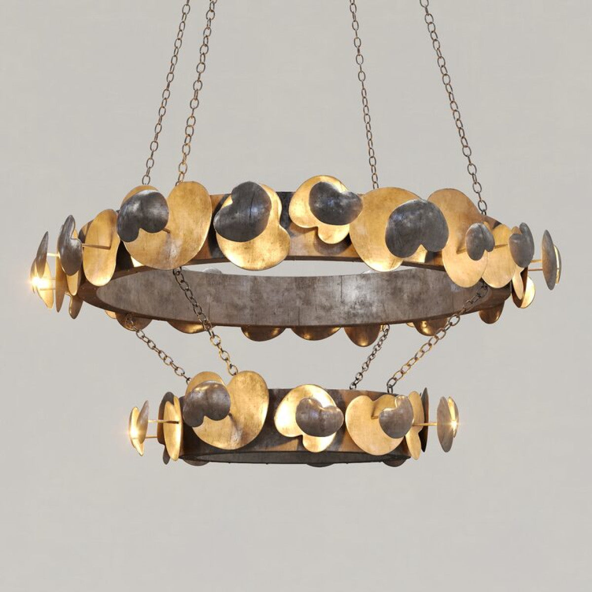 Eucalyptus Round Double Tier Chandelier