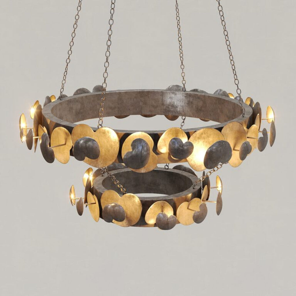 Eucalyptus Round Double Tier Chandelier