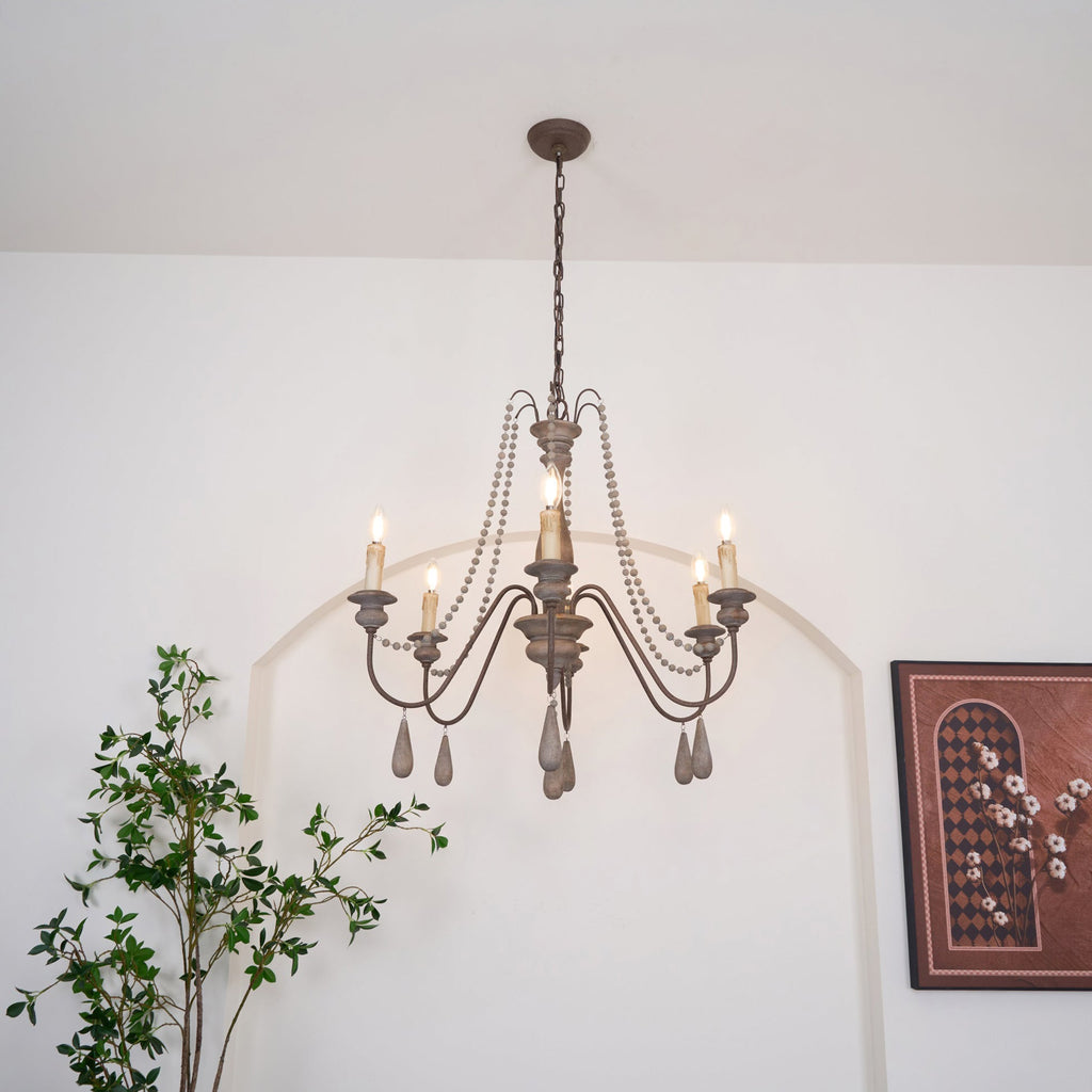 Farmhouse Beaded Chandelier