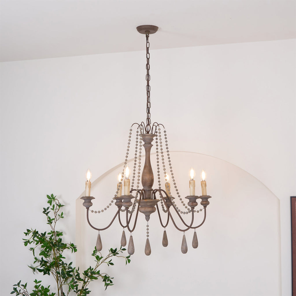 Farmhouse Beaded Chandelier