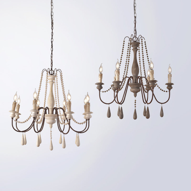 Farmhouse Beaded Chandelier