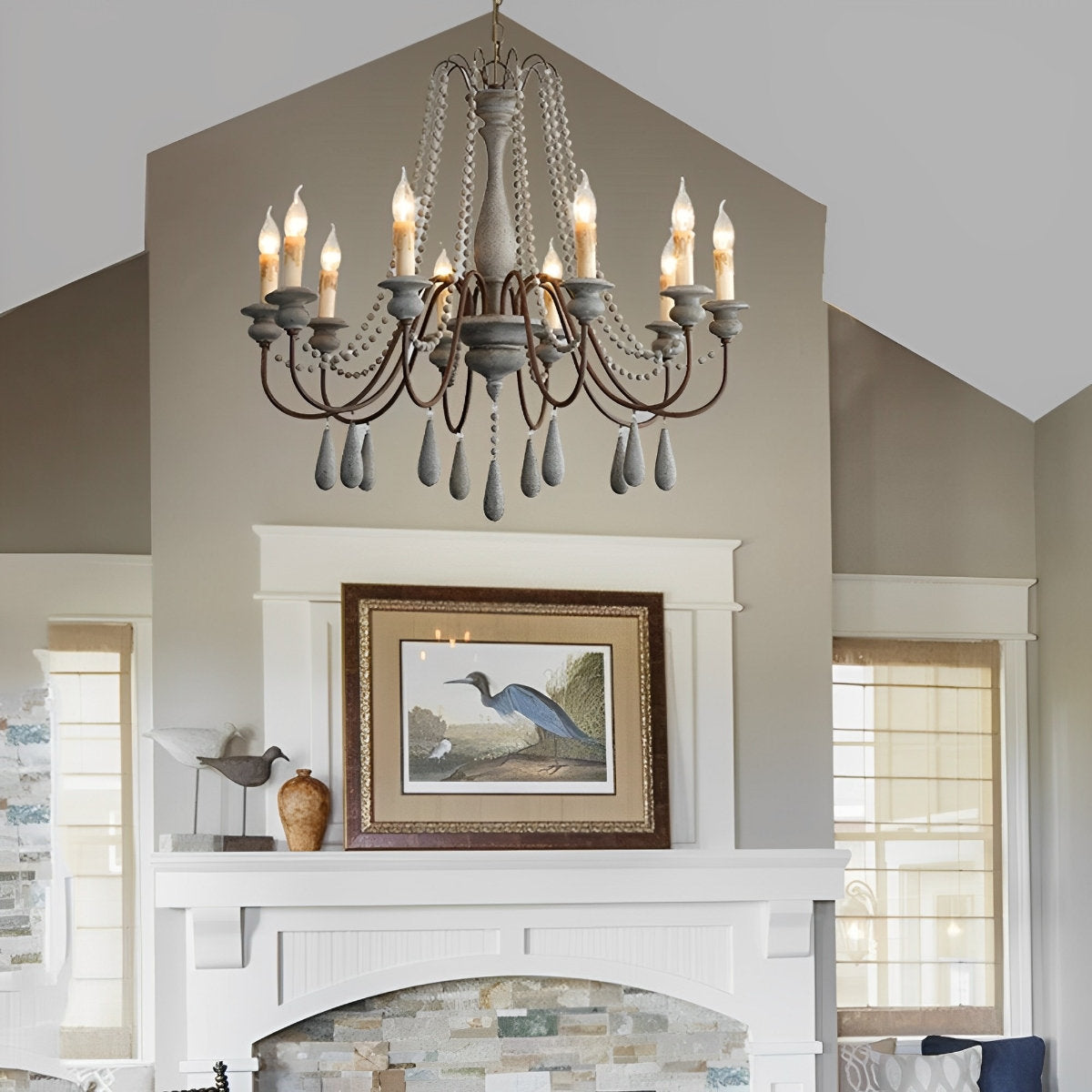 Farmhouse Beaded Chandelier