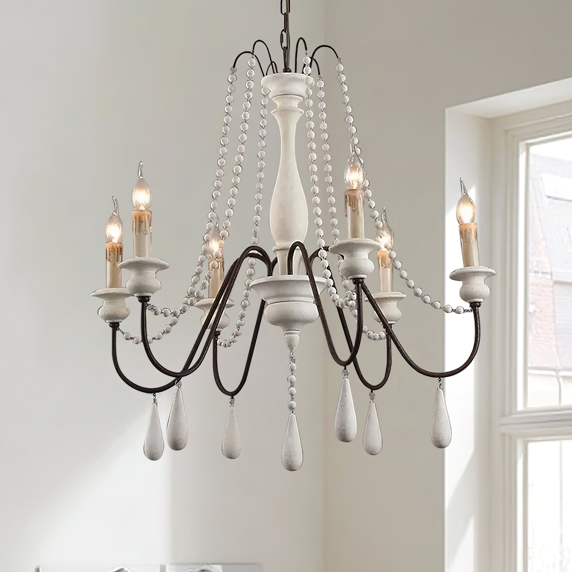 Farmhouse Beaded Chandelier