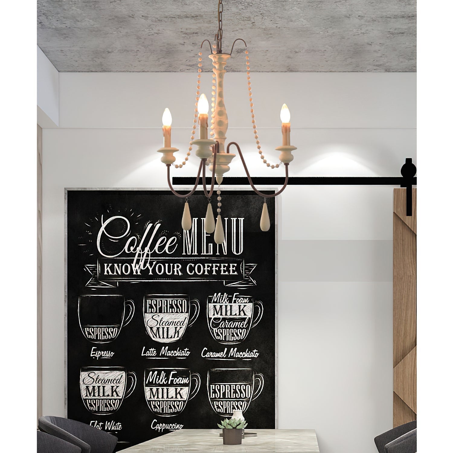 Farmhouse Beaded Chandelier