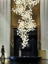 Carias Ceramic Ginkgo Chandelier Large