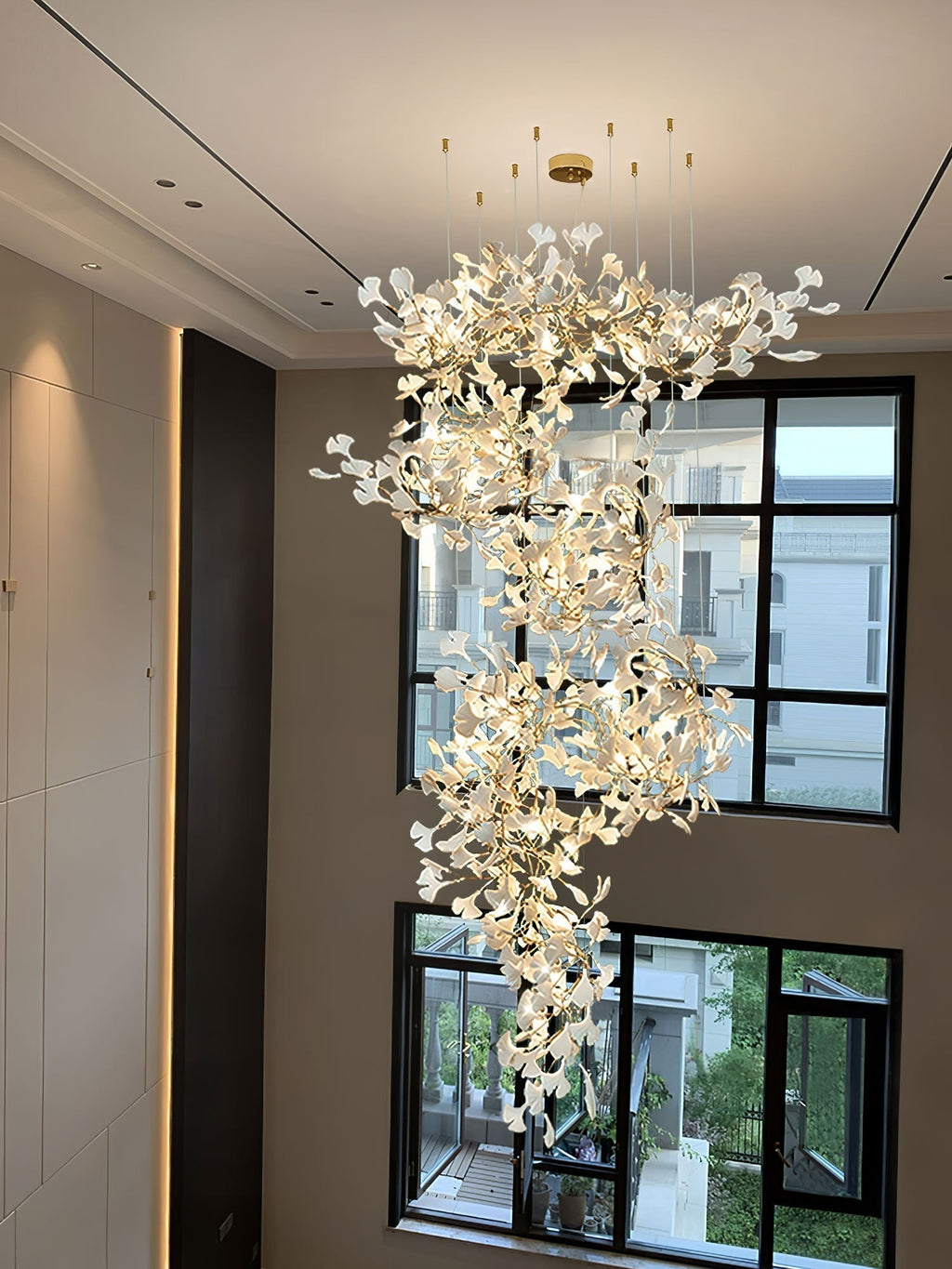 Carias Ceramic Ginkgo Chandelier Large