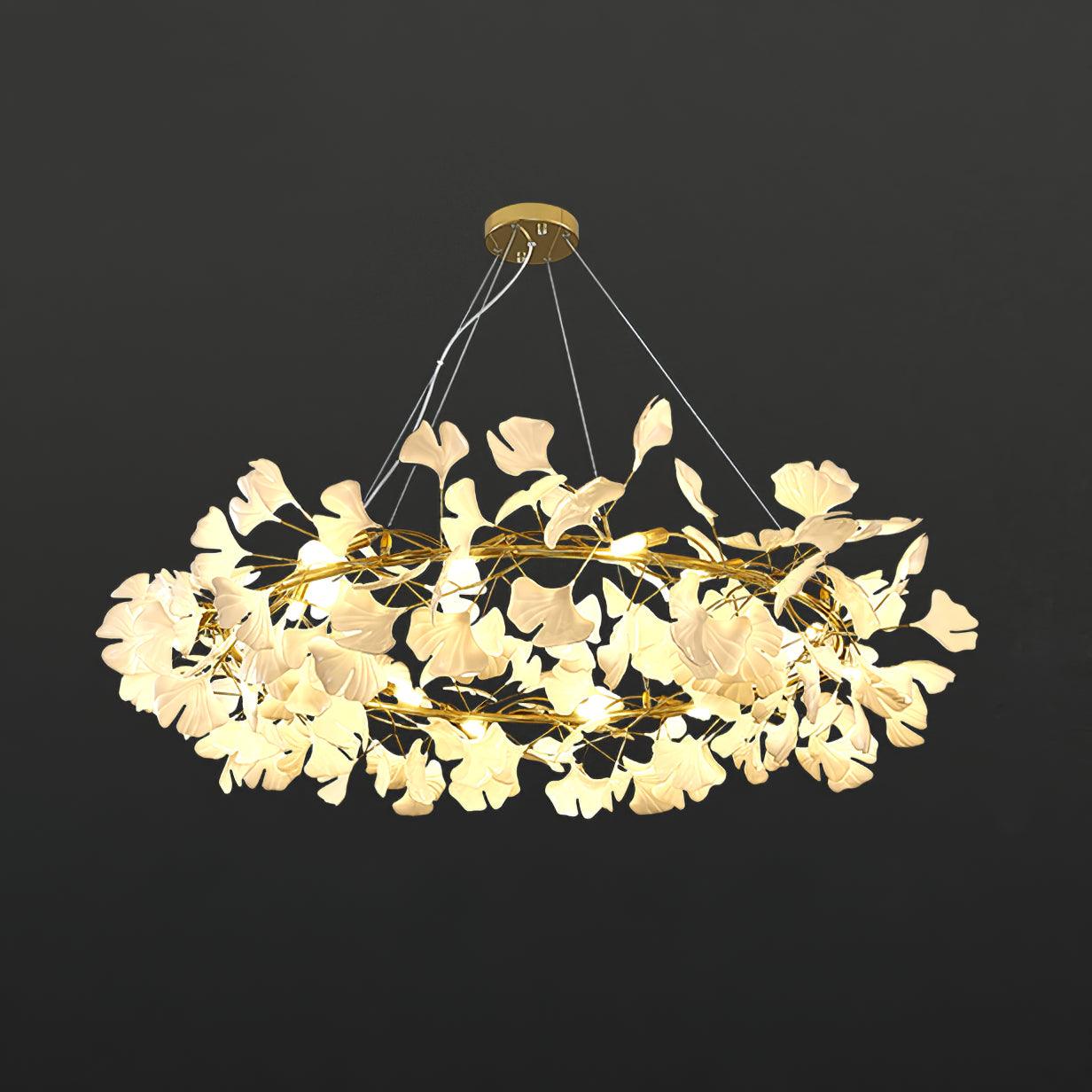 Carias Series Circle Gingko Chandelier