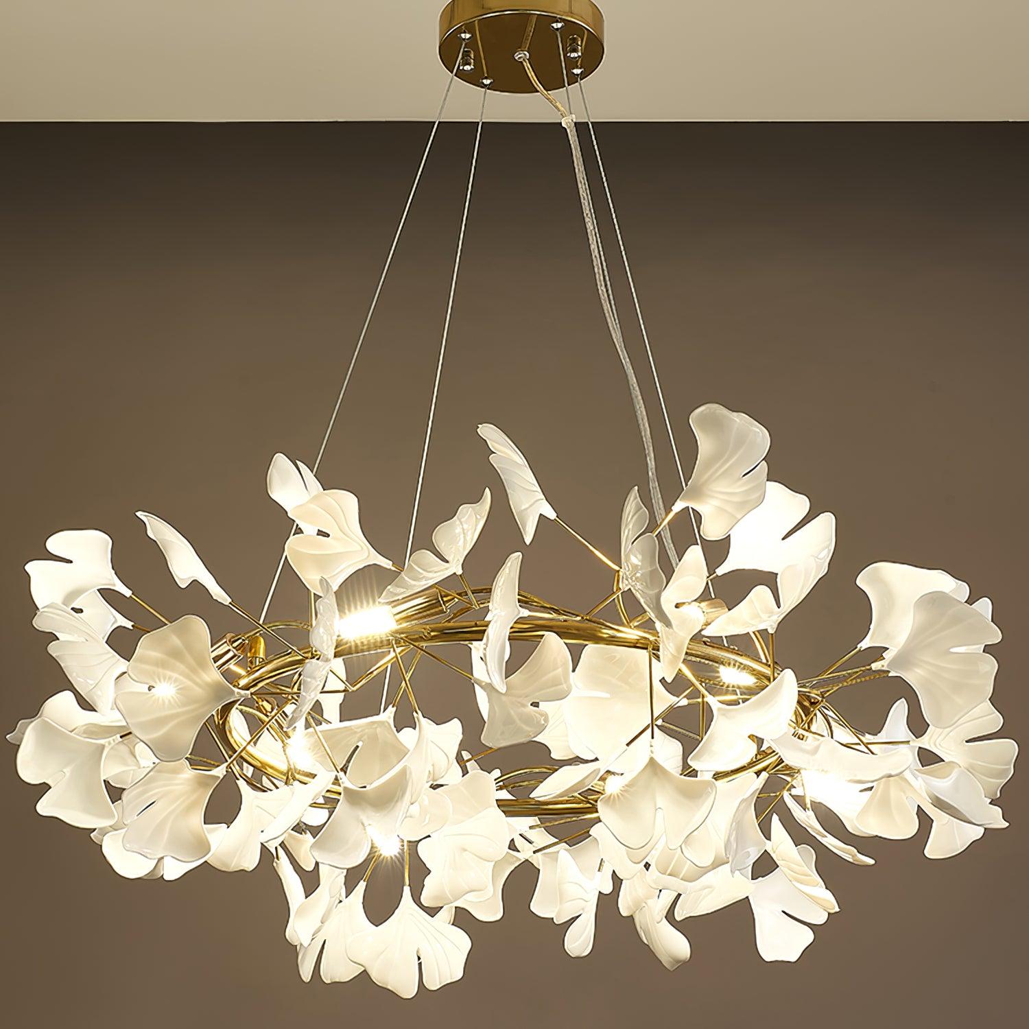 Carias Series Circle Gingko Chandelier