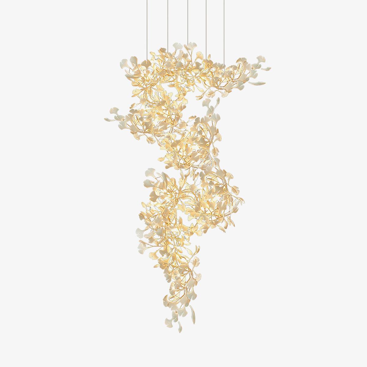 Carias Ceramic Ginkgo Chandelier Large
