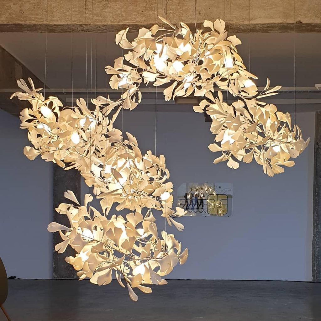 Carias Ceramic Ginkgo Chandelier Large