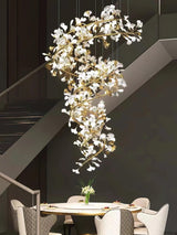 Carias Ceramic Ginkgo Chandelier Large