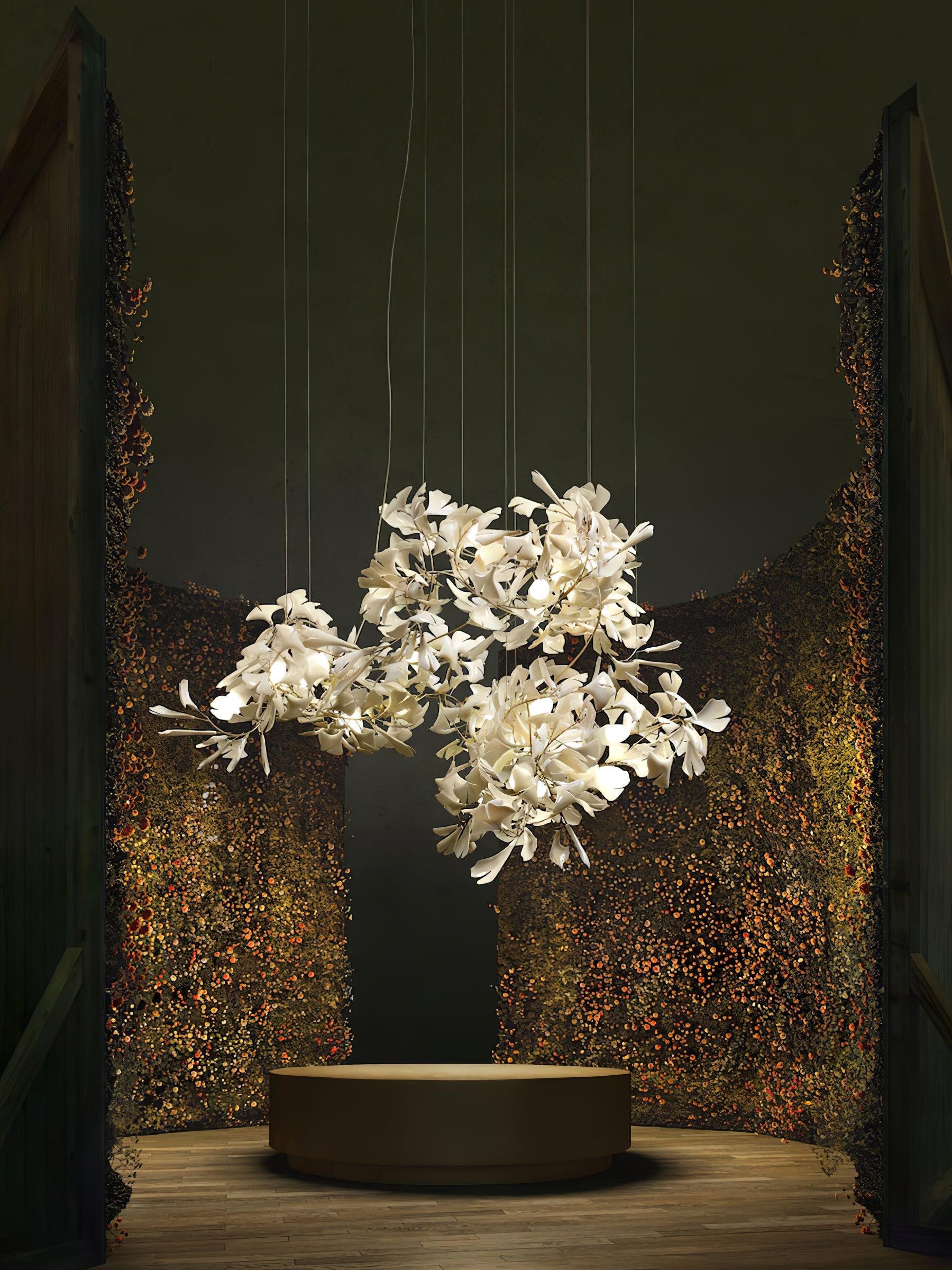 Carias Ceramic Ginkgo Chandelier Large