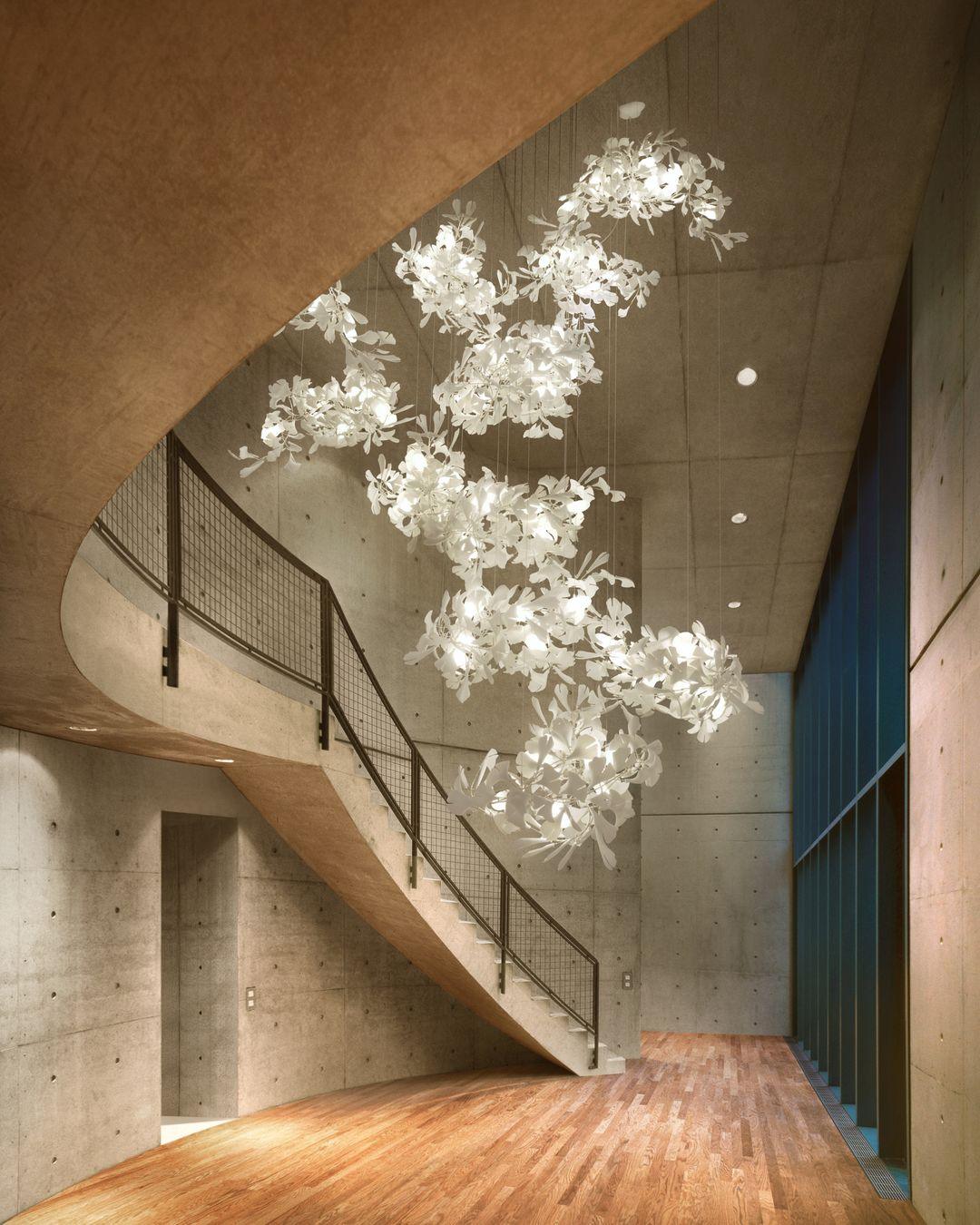 Carias Ceramic Ginkgo Chandelier Large