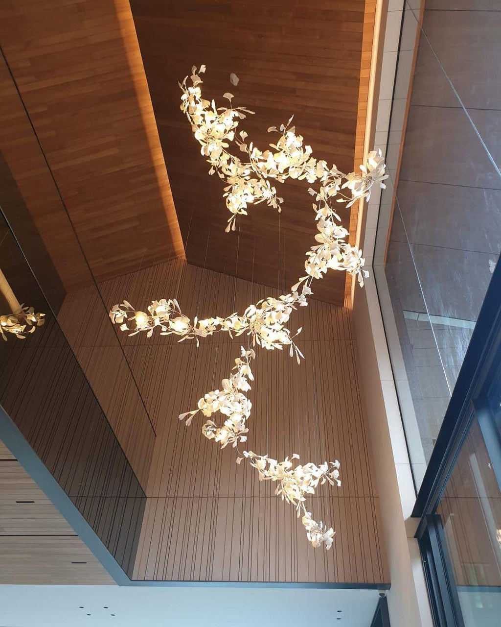 Carias Ceramic Ginkgo Chandelier Large