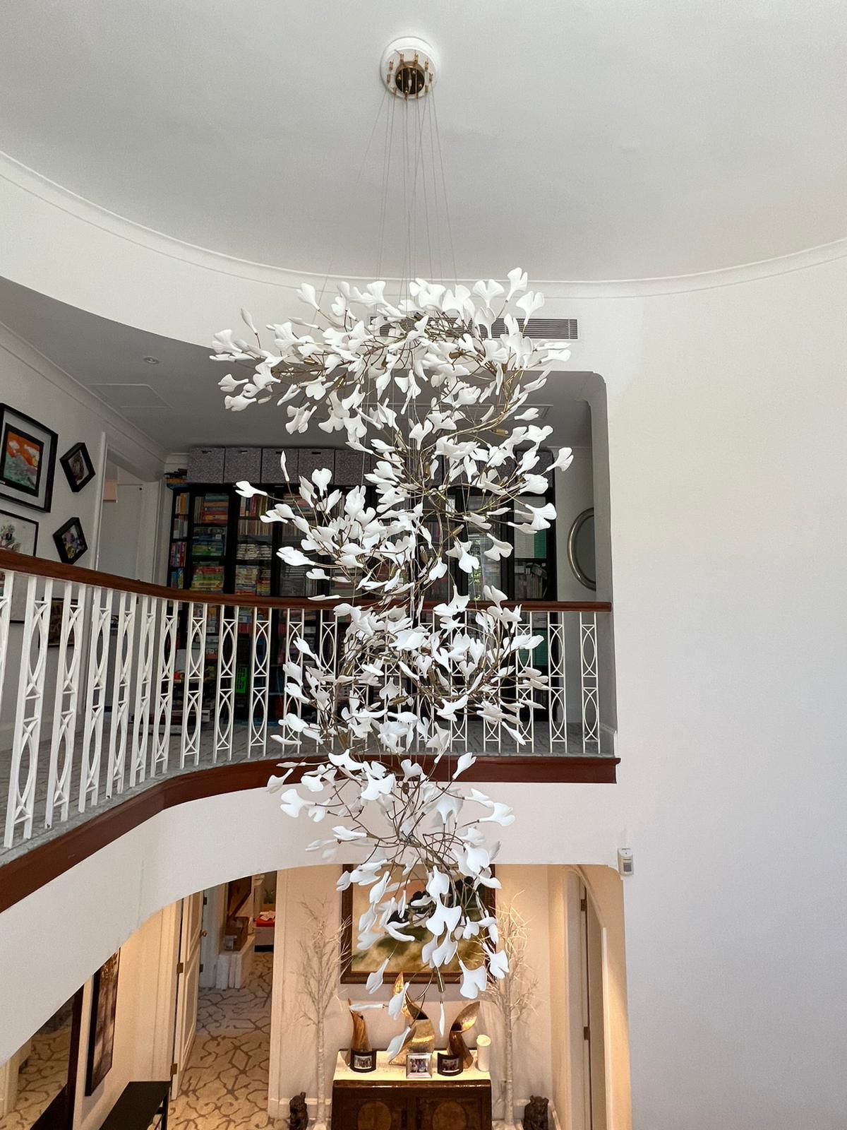 Carias Ceramic Ginkgo Chandelier Large