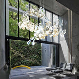 Carias Ceramic Ginkgo Pendant Light Extended