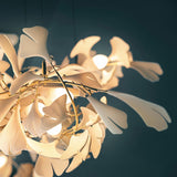 Carias Ceramic Ginkgo Pendant Light Extended
