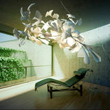 Carias Ceramic Ginkgo Pendant Light Extended