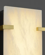 Golden Hoop Alabaster Wall Sconce