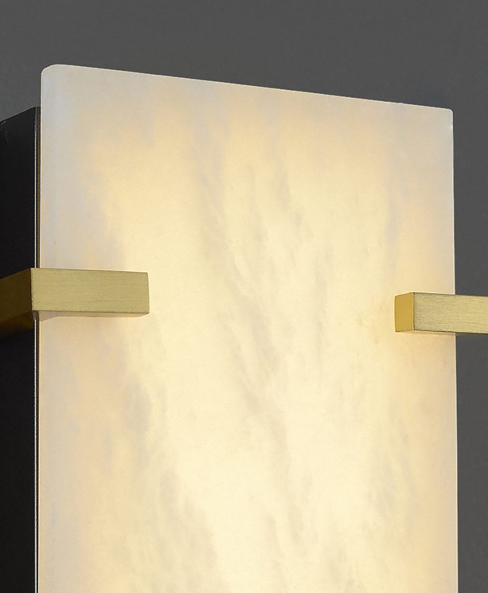 Golden Hoop Alabaster Wall Sconce