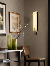 Golden Hoop Alabaster Wall Sconce