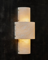 Half Cylinder Alabaster Wall Sconce