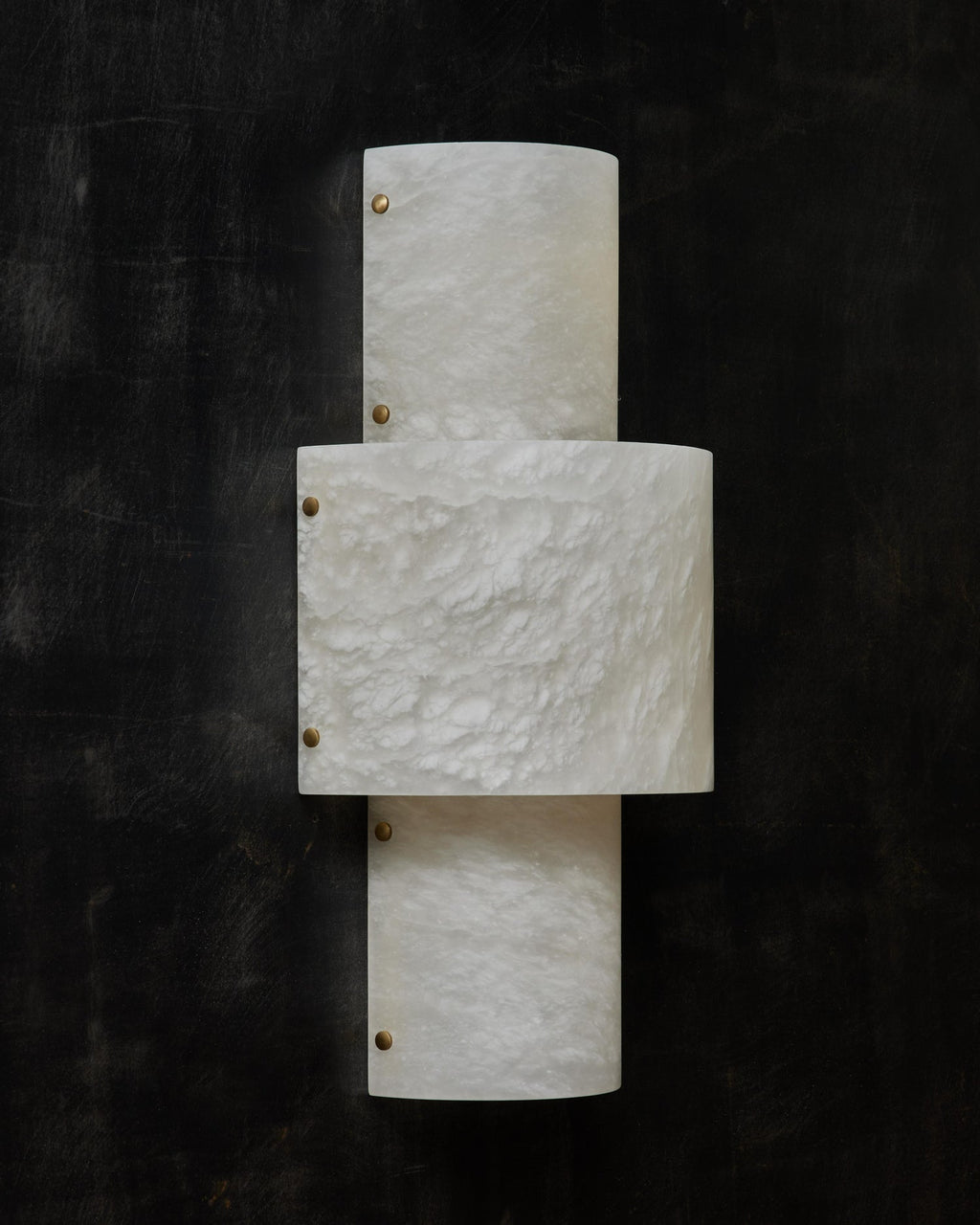 Half Cylinder Alabaster Wall Sconce