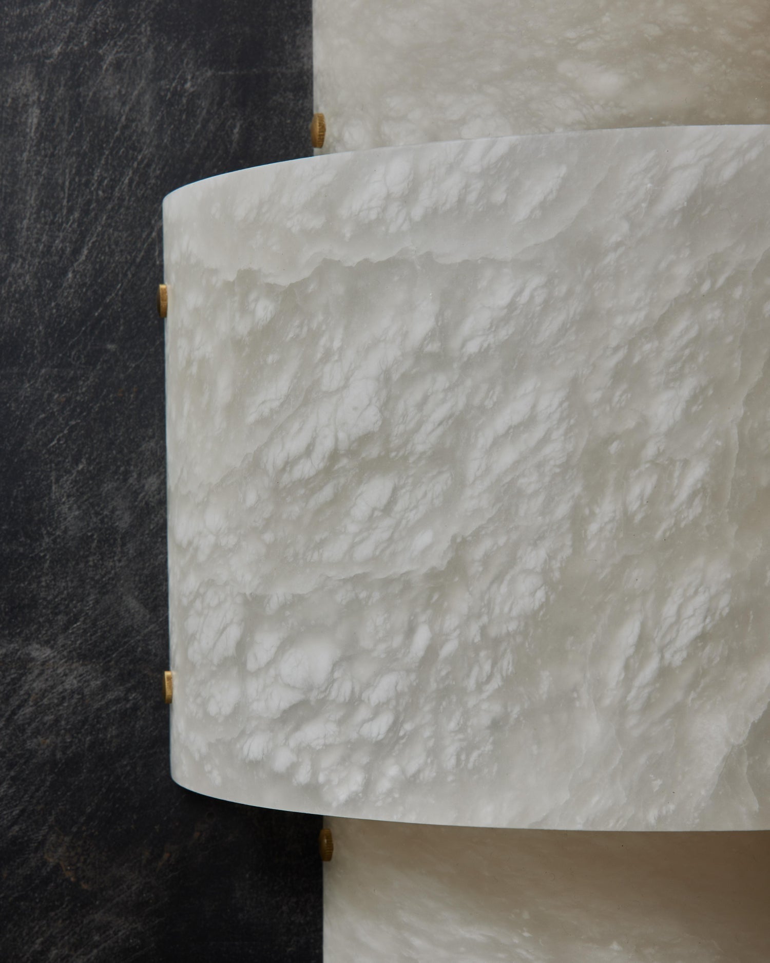 Half Cylinder Alabaster Wall Sconce