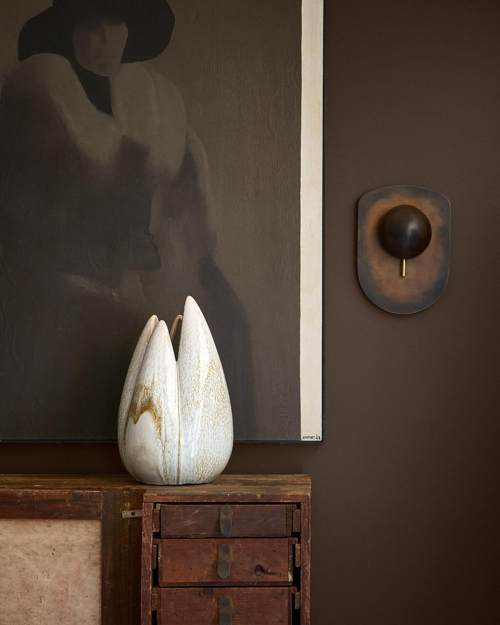 Hand Cast Bronze Sconce