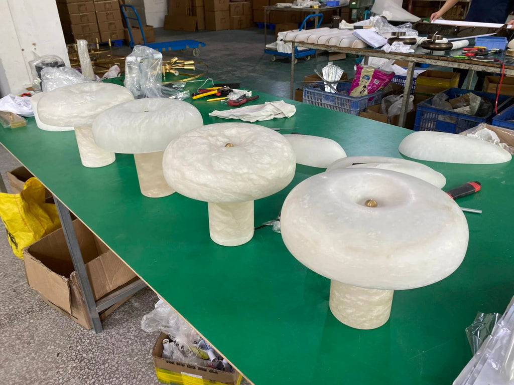 Holey Alabaster Table Lamp