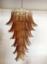 Huge Italian Murano Glass Spiral Chandelier