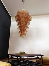 Huge Italian Murano Glass Spiral Chandelier