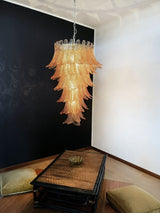 Huge Italian Murano Glass Spiral Chandelier