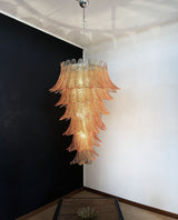Huge Italian Murano Glass Spiral Chandelier