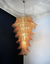 Huge Italian Murano Glass Spiral Chandelier