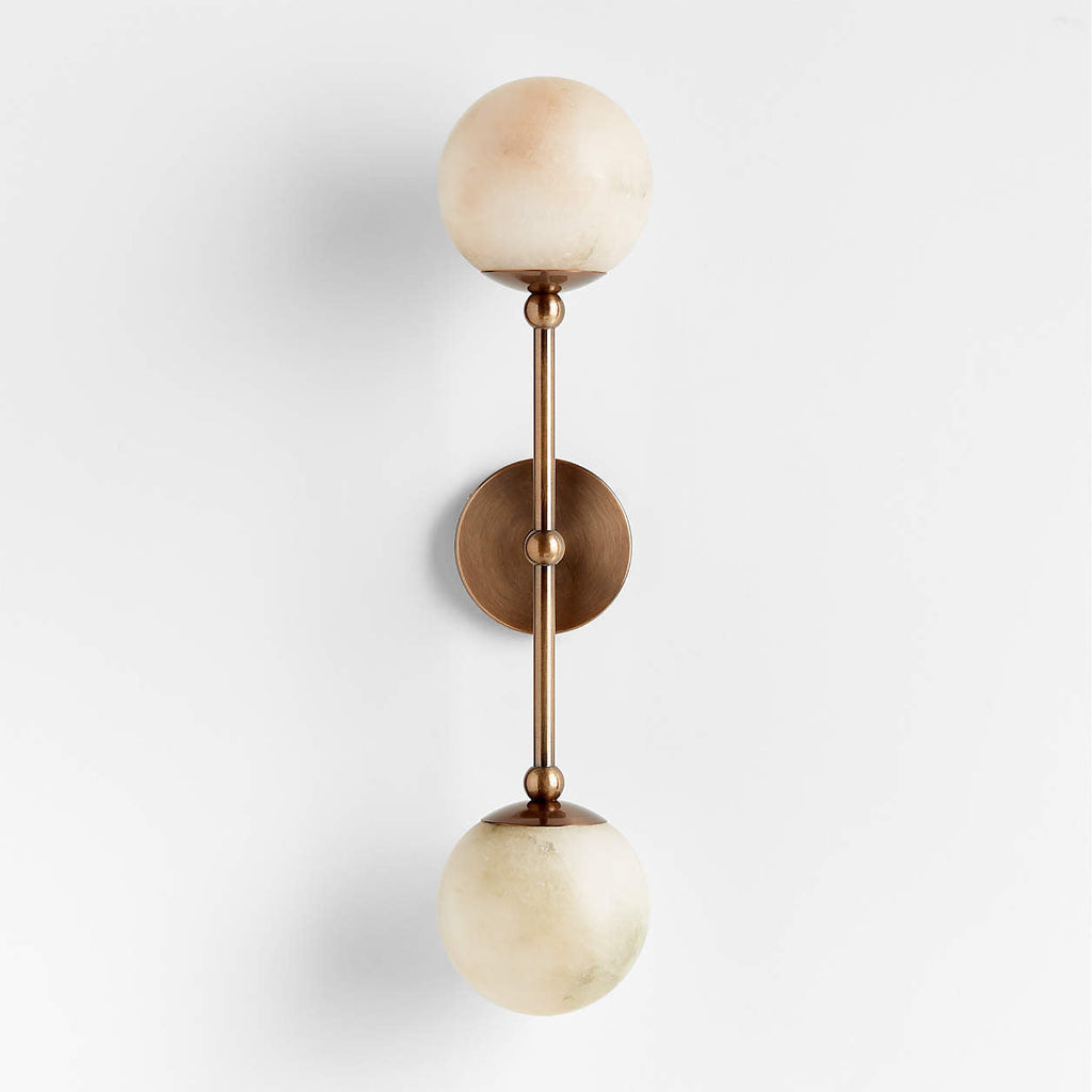 Jon 2 Light Alabaster Wall Sconce