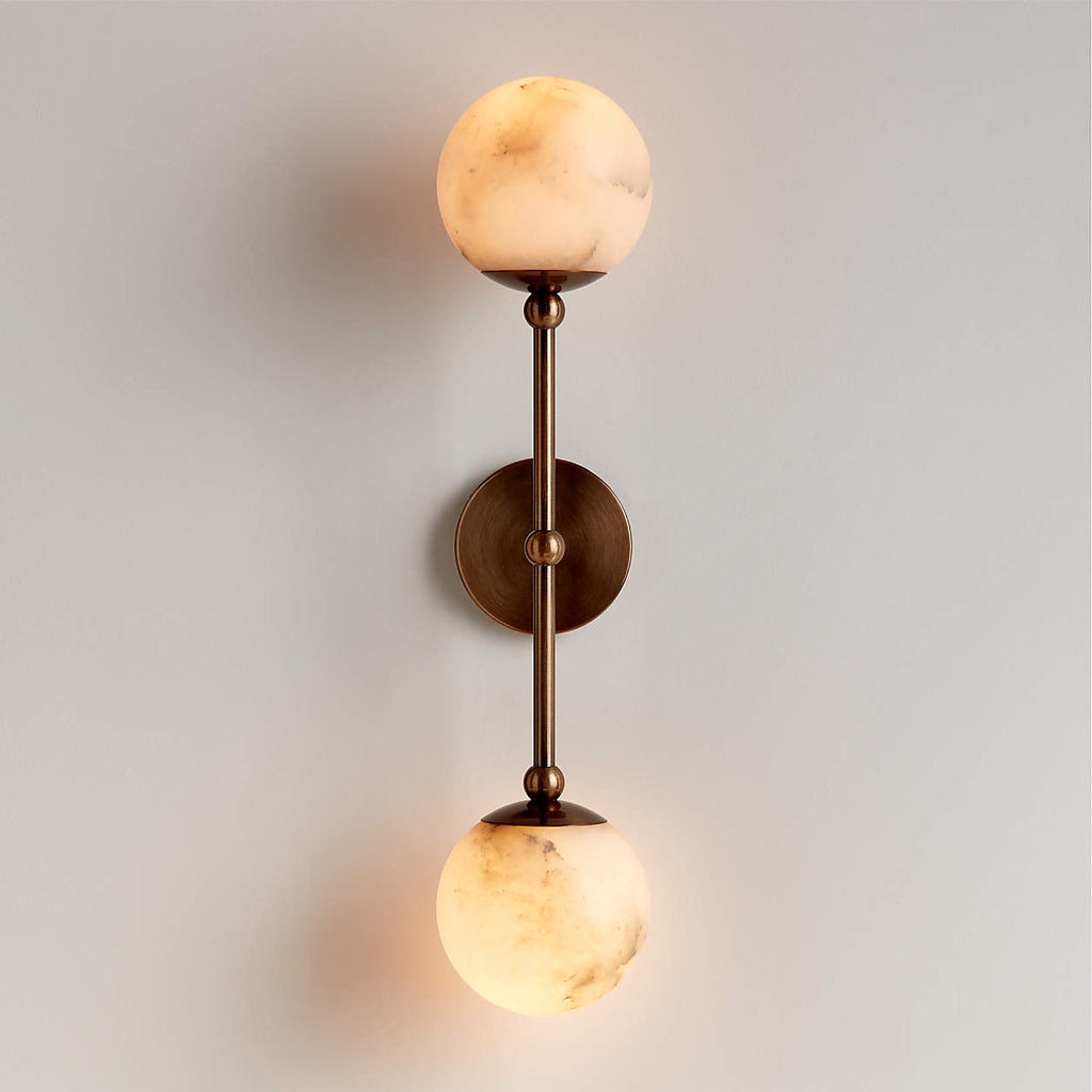 Jon 2 Light Alabaster Wall Sconce