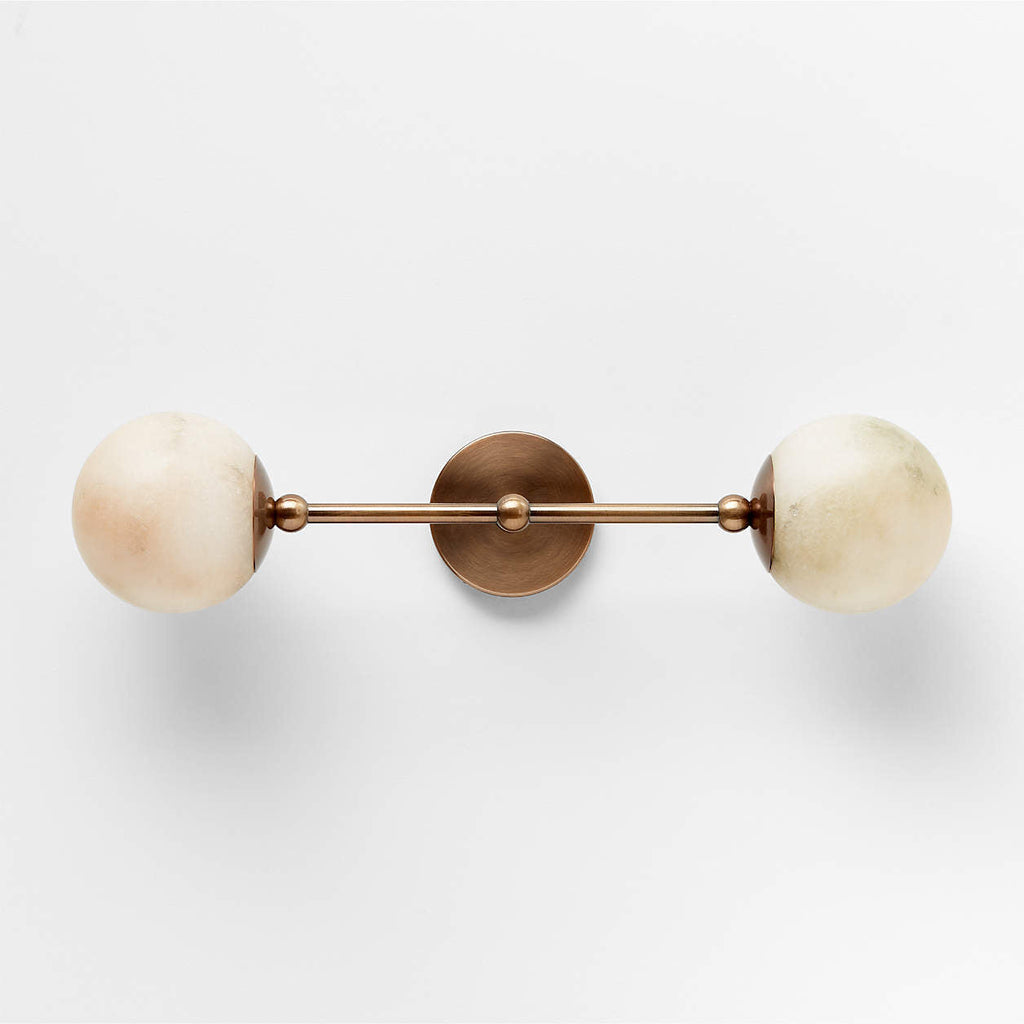 Jon 2 Light Alabaster Wall Sconce