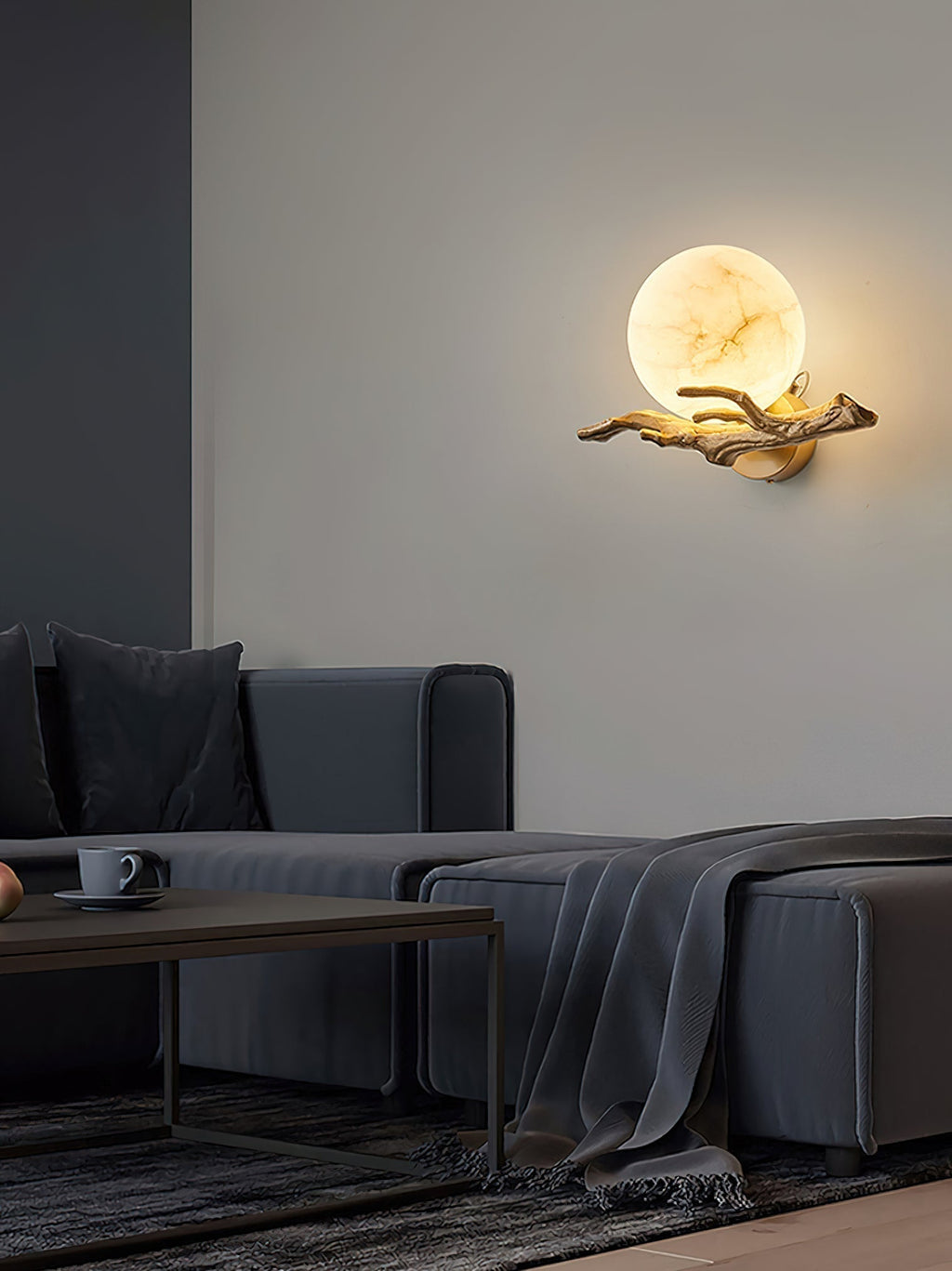 Lunar Alabaster Wall Sconce