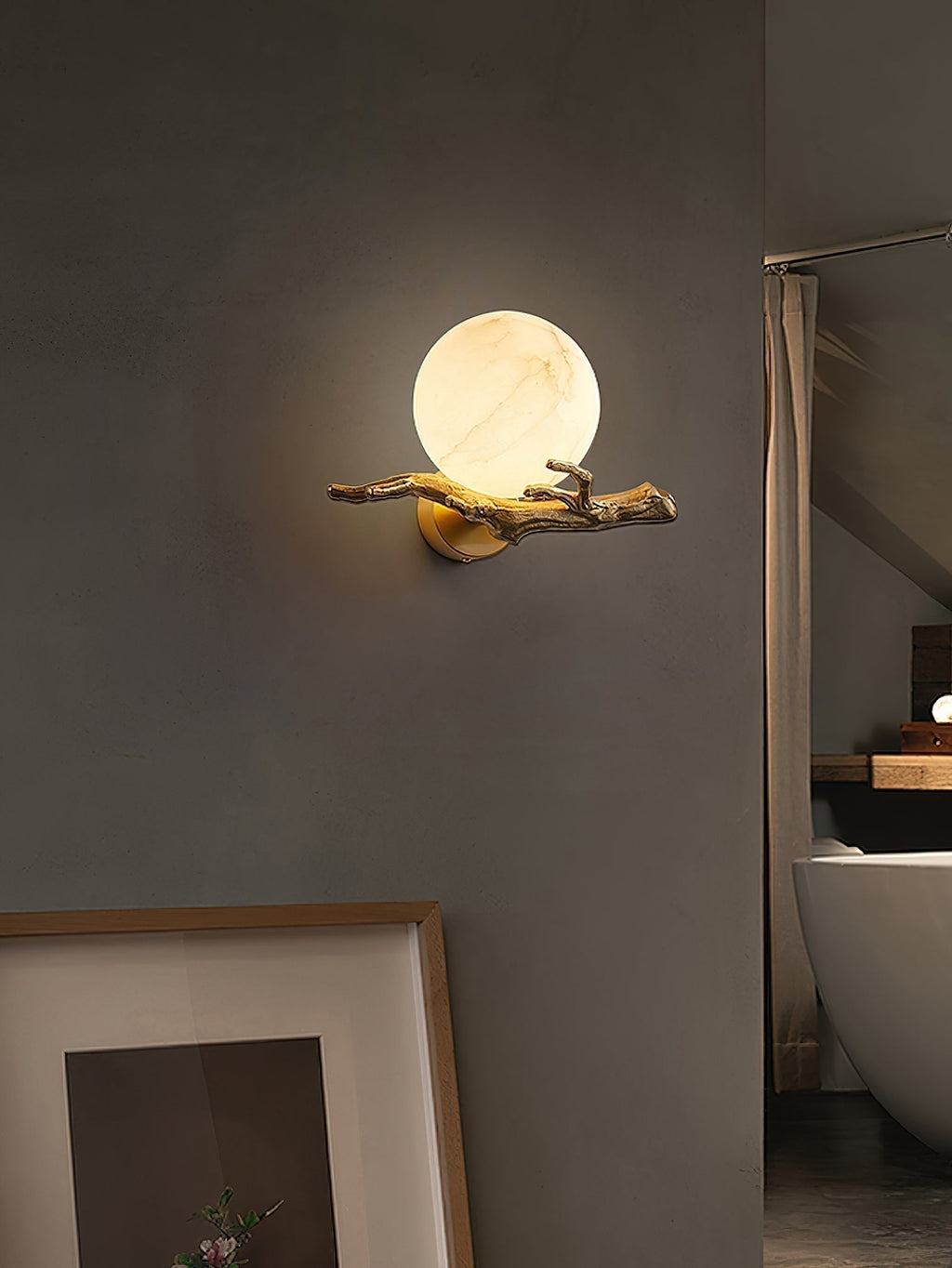 Lunar Alabaster Wall Sconce